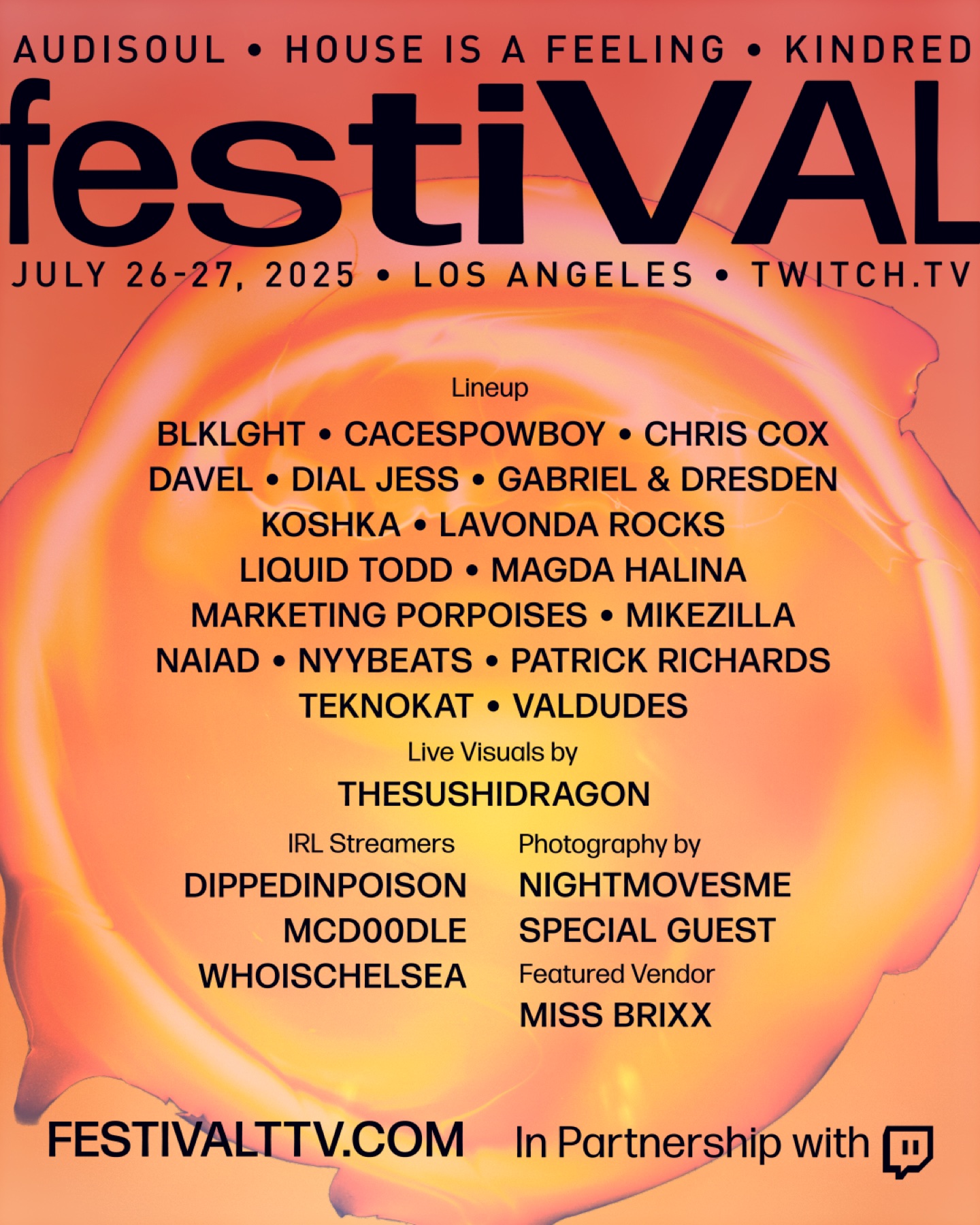 FestiVAL 2025 lineup poster